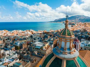 View of Trapani, an overnight in Sicily Bike Tour